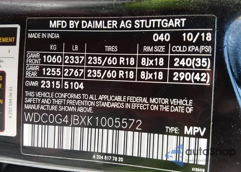 2019 Mercedes-Benz Glc 300 z USA, uszkodzony, nr VIN WDC0G4JBXK1005572